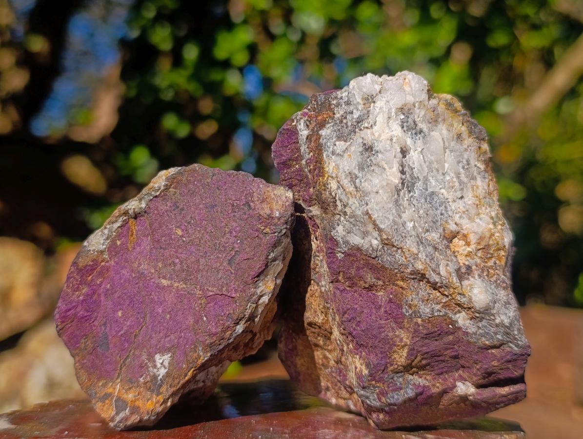 Natural Metallic Cobbed Purpurite Specimens x 6 From Erongo, Namibia - Toprock Gemstones and Minerals 