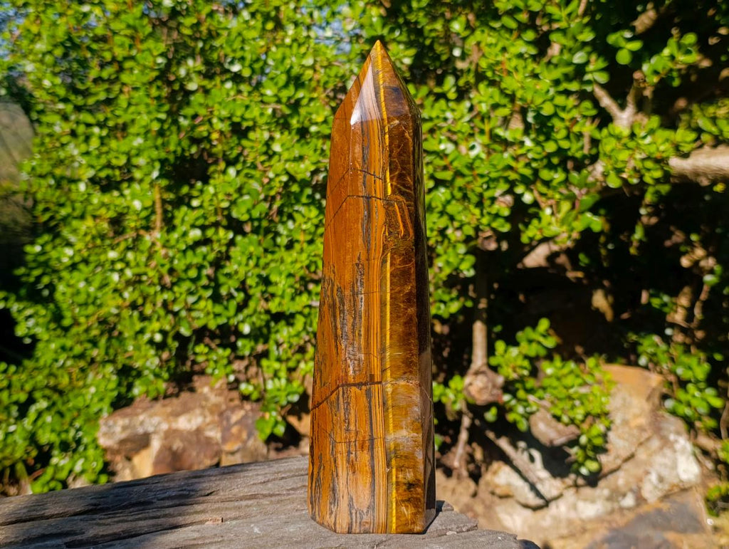 Polished Golden Tigers Eye Display Crystal x 1 From Prieska, South Africa - Toprock Gemstones and Minerals 