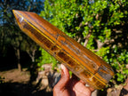 Polished Golden Tigers Eye Display Crystal x 1 From Prieska, South Africa - Toprock Gemstones and Minerals 