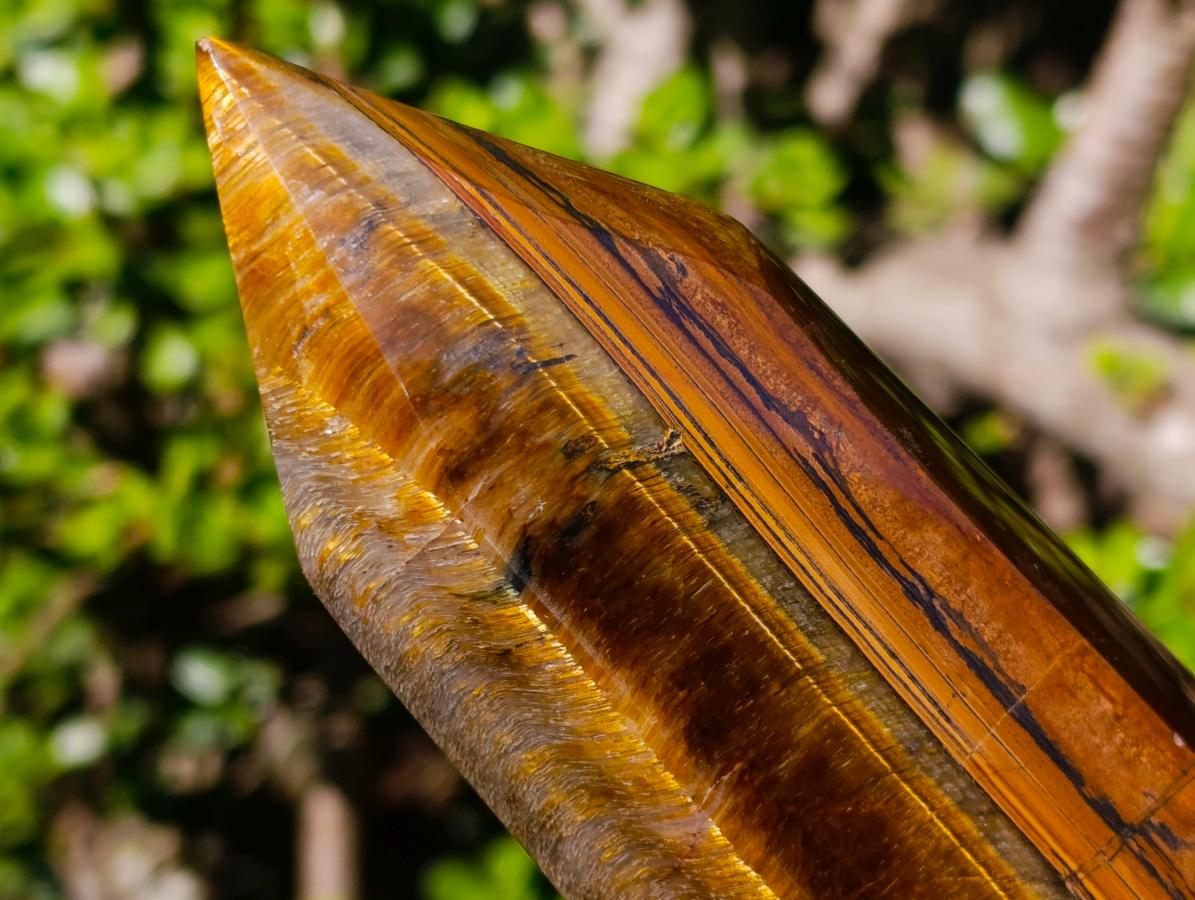 Polished Golden Tigers Eye Display Crystal x 1 From Prieska, South Africa - Toprock Gemstones and Minerals 