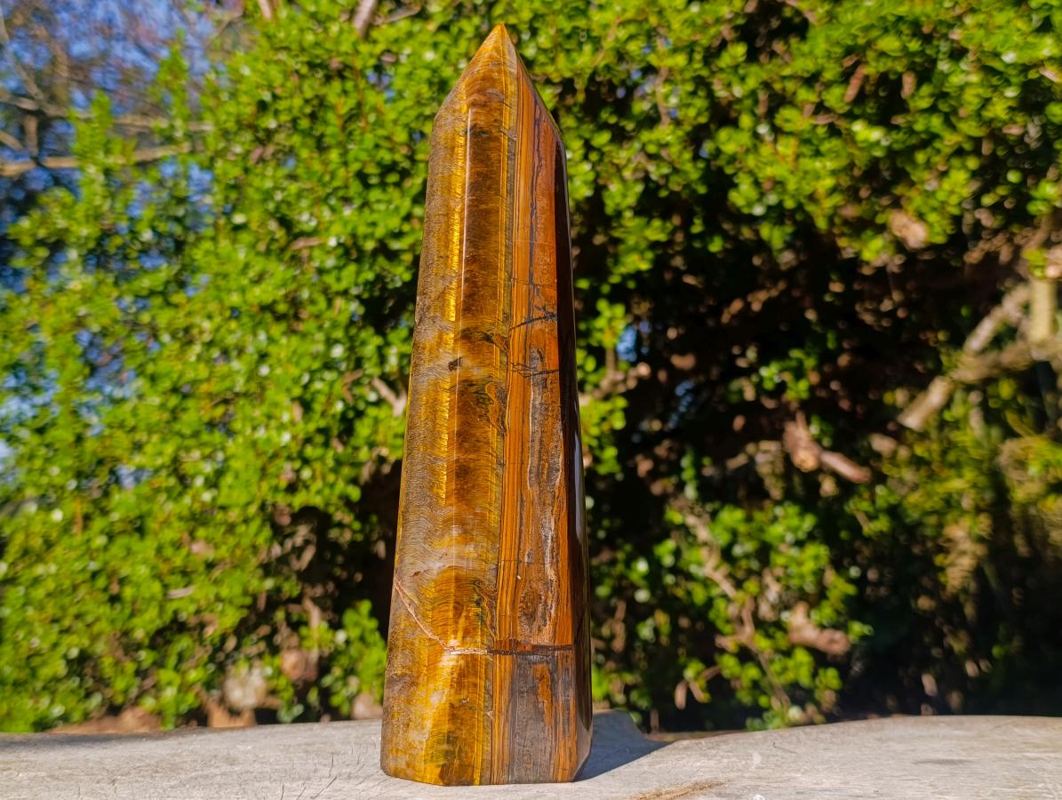 Polished Golden Tigers Eye Display Crystal x 1 From Prieska, South Africa - Toprock Gemstones and Minerals 