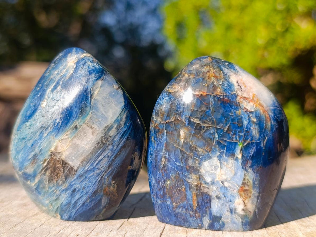 Polished Dumortierite Standing Display Pieces x 12 From Madagascar - Toprock Gemstones and Minerals 