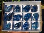 Polished Dumortierite Standing Display Pieces x 12 From Madagascar - Toprock Gemstones and Minerals 