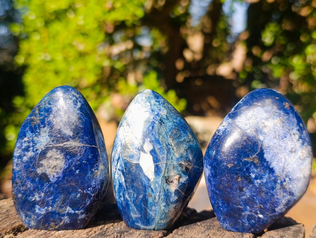 Polished Dumortierite Standing Display Pieces x 12 From Madagascar - Toprock Gemstones and Minerals 