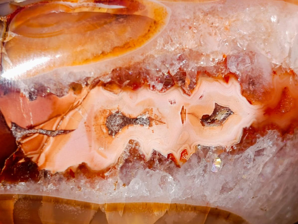 Polished Large Carnelian Agate Gemstone Bowl x 1 From Madagascar