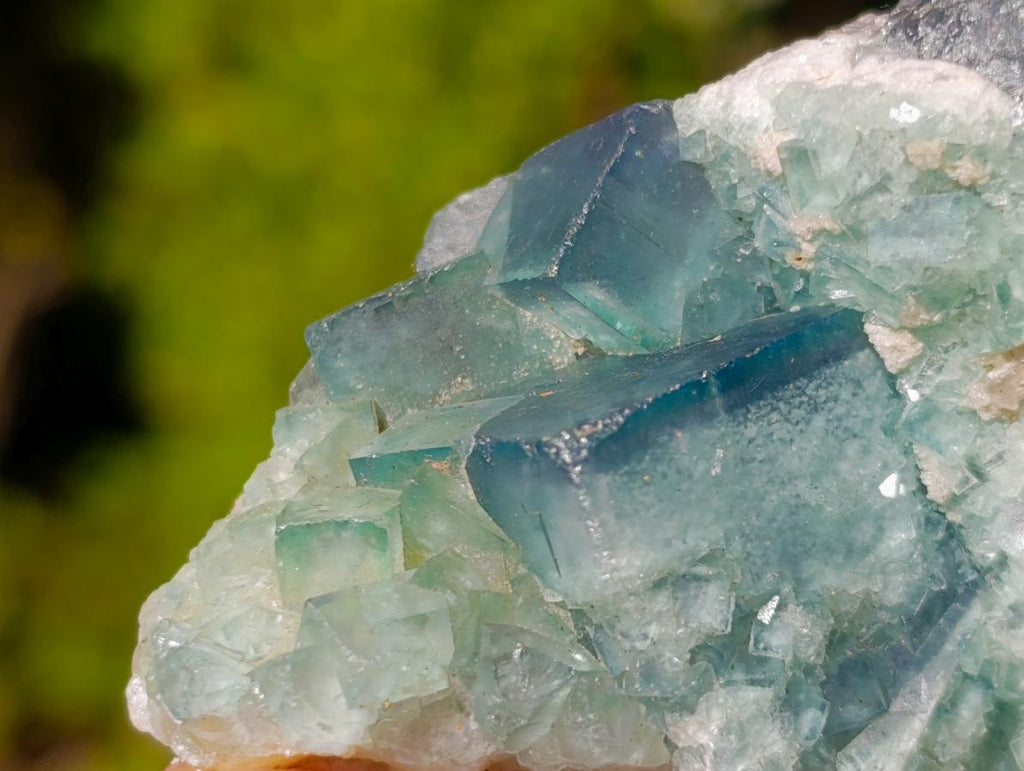 Natural Green Cubic Fluorite Specimens x 6 From Mandrosonoro, Madagascar - Toprock Gemstones and Minerals 