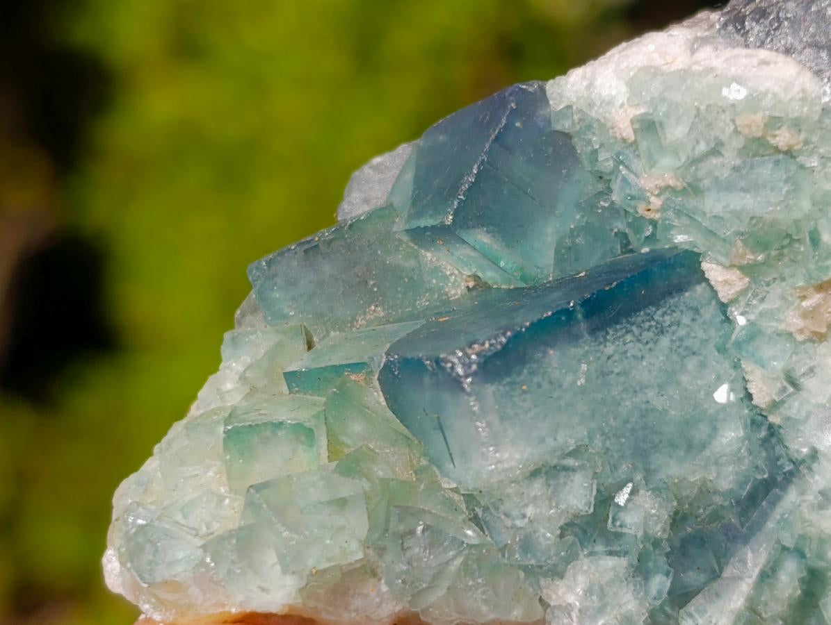 Natural Green Cubic Fluorite Specimens x 6 From Mandrosonoro, Madagascar - Toprock Gemstones and Minerals 