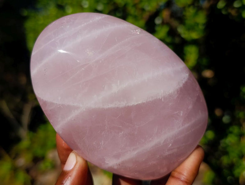 Polished Gemmy Rose Quartz Standing Display Pieces x 3 From Madagascar - Toprock Gemstones and Minerals 