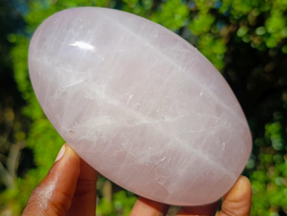 Polished Gemmy Rose Quartz Standing Display Pieces x 3 From Madagascar - Toprock Gemstones and Minerals 