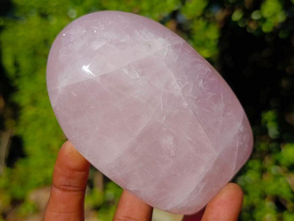 Polished Gemmy Rose Quartz Standing Display Pieces x 3 From Madagascar - Toprock Gemstones and Minerals 