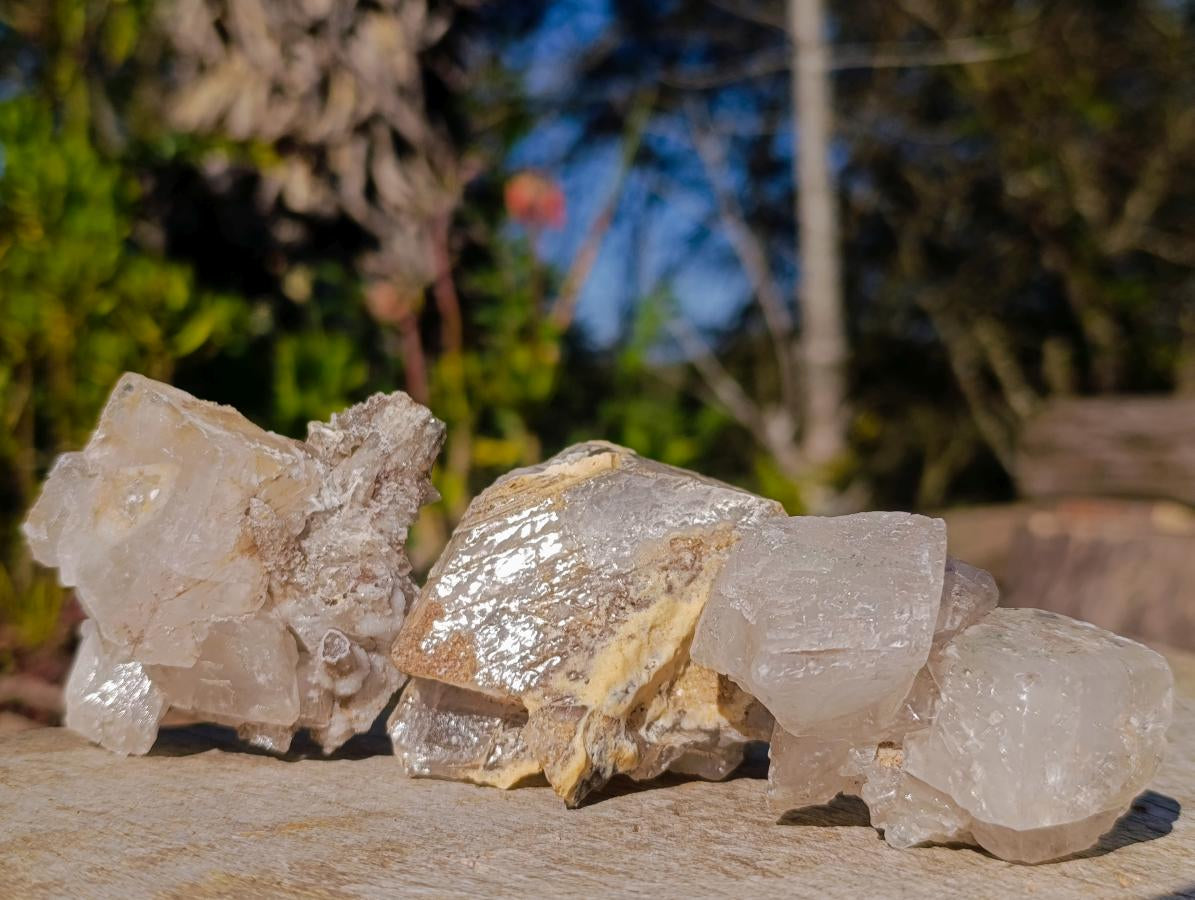 Natural Rhombohedral Calcite Specimens x 12 From Albert's Mountain, Lesotho - Toprock Gemstones and Minerals 