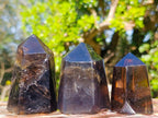 Polished Smokey Quartz Crystals x 12 From Madagascar - Toprock Gemstones and Minerals 