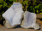 Natural Blue Lace Agate Geode Specimens x 12 From Nsanje, Malawi - Toprock Gemstones and Minerals 