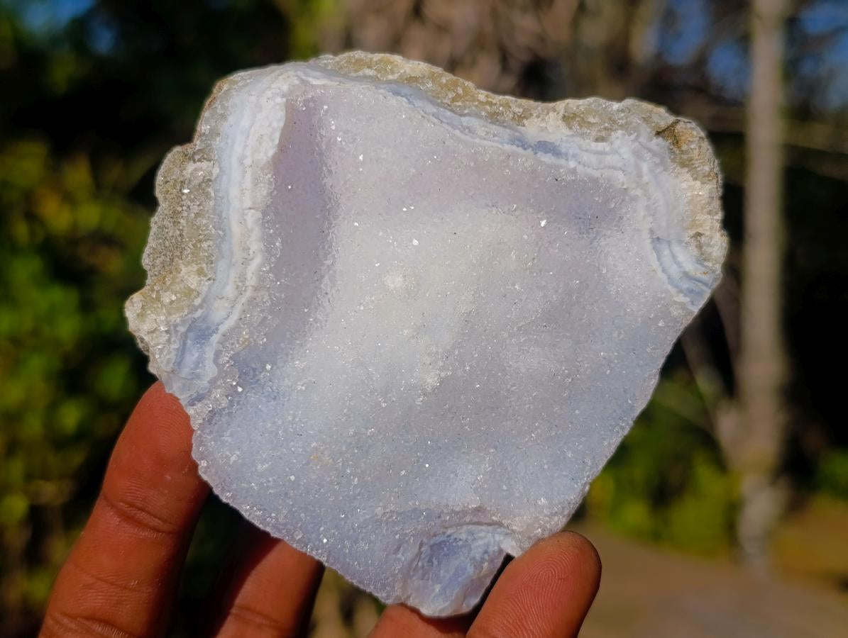 Natural Blue Lace Agate Geode Specimens x 12 From Nsanje, Malawi - Toprock Gemstones and Minerals 