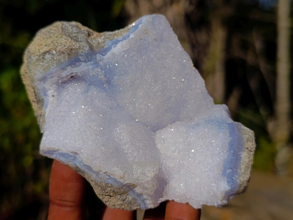 Natural Blue Lace Agate Geode Specimens x 12 From Nsanje, Malawi - Toprock Gemstones and Minerals 