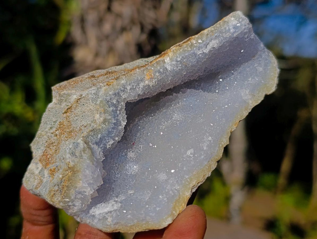 Natural Blue Lace Agate Geode Specimens x 12 From Nsanje, Malawi - Toprock Gemstones and Minerals 