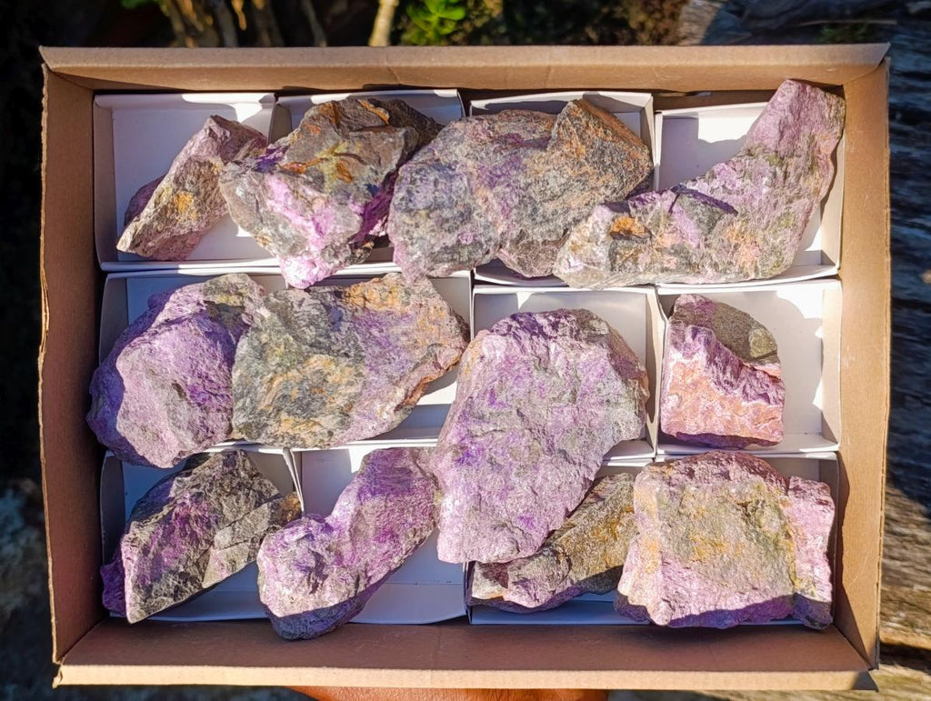 Natural Cobbed Stichtite Specimens x 12 From Barberton, South Africa - Toprock Gemstones and Minerals 