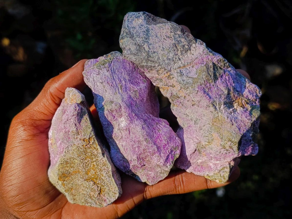 Natural Cobbed Stichtite Specimens x 12 From Barberton, South Africa - Toprock Gemstones and Minerals 