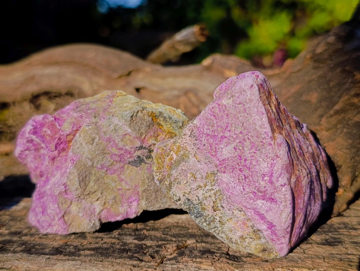 Natural Cobbed Stichtite Specimens x 12 From Barberton, South Africa - Toprock Gemstones and Minerals 