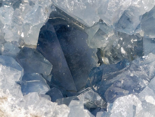 Natural Large Blue Celestite Geode Specimen x 1 From Sakoany, Madagascar - Toprock Gemstones and Minerals 