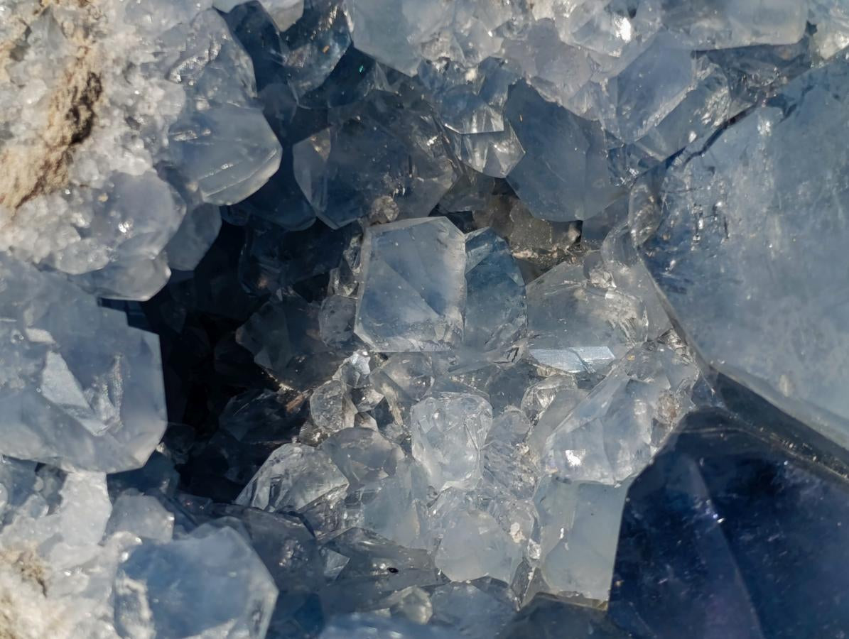 Natural Large Blue Celestite Geode Specimen x 1 From Sakoany, Madagascar - Toprock Gemstones and Minerals 