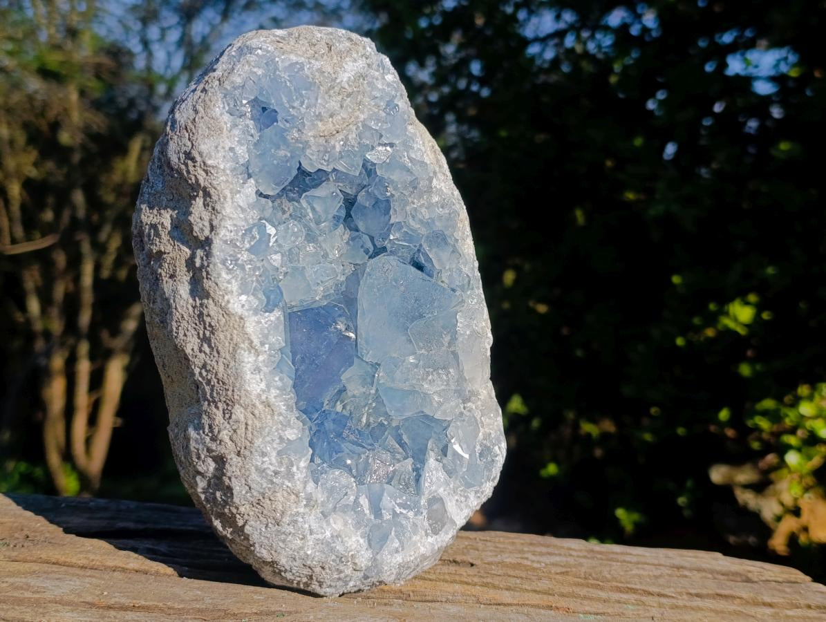 Natural Large Blue Celestite Geode Specimen x 1 From Sakoany, Madagascar - Toprock Gemstones and Minerals 