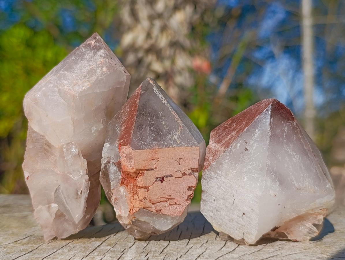 Natural Hematoid Smokey Crystals x 12 From Ambositra Madagascar - Toprock Gemstones and Minerals 