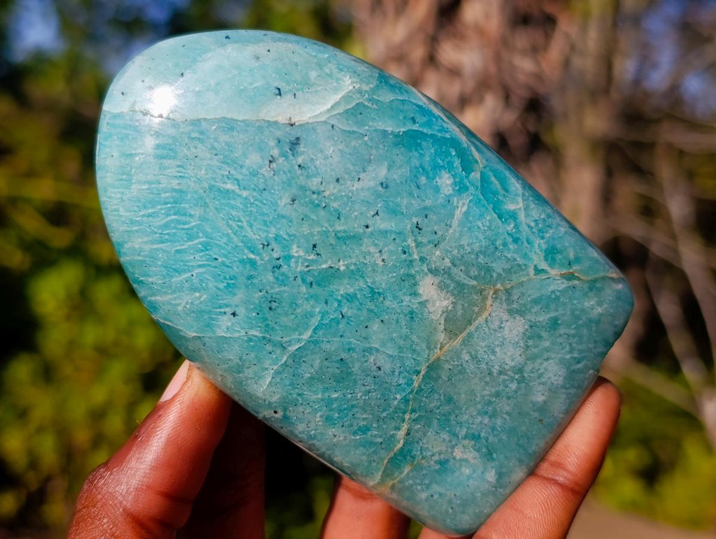 Polished Amazonite Standing Display Pieces x 6 From Madagascar