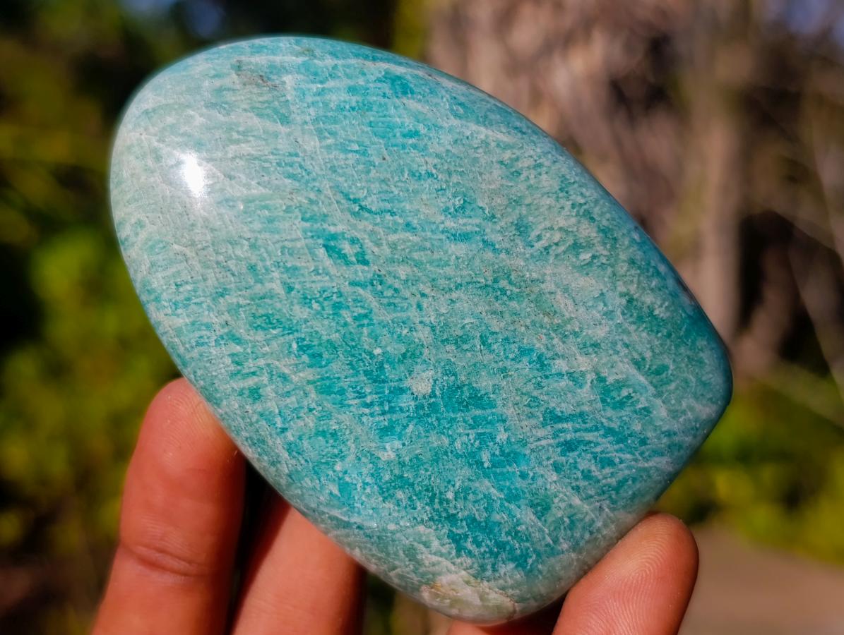 Polished Amazonite Standing Display Pieces x 6 From Madagascar