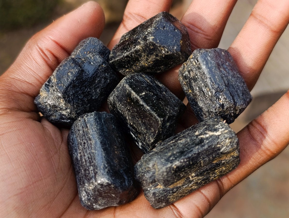 Natural Schorl Black Tourmaline Crystals x 71 From Zimbabwe - Toprock Gemstones and Minerals 