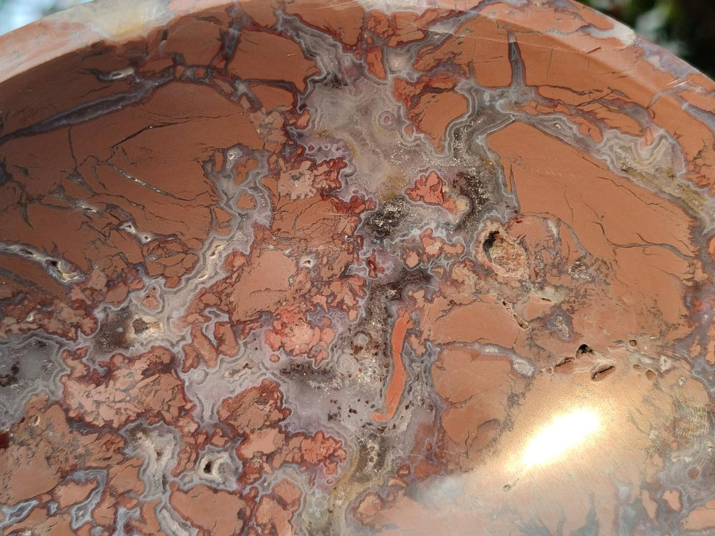 Polished Ocean Jasper Bowls x 2 From Northwest Coast, Madagascar - Toprock Gemstones and Minerals 