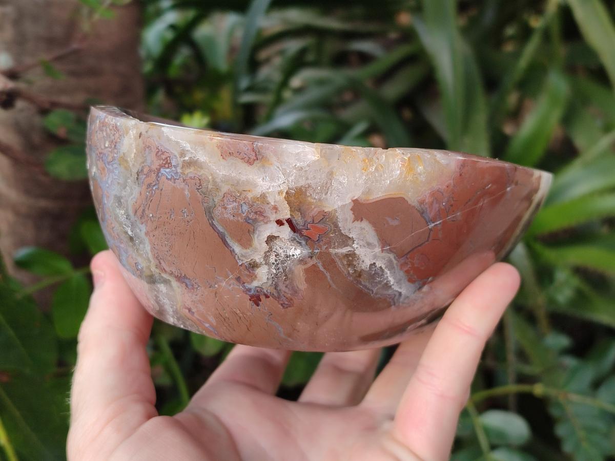 Polished Ocean Jasper Bowls x 2 From Northwest Coast, Madagascar - Toprock Gemstones and Minerals 