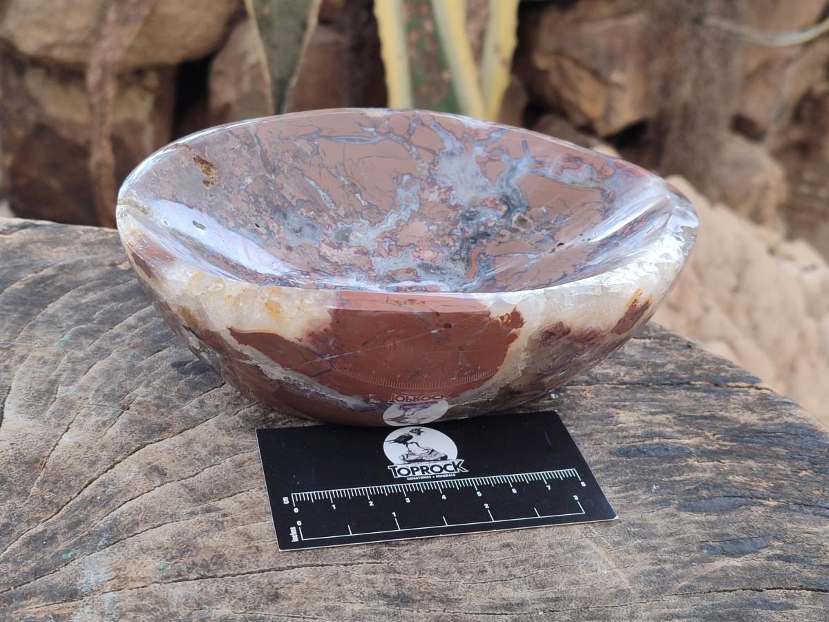 Polished Ocean Jasper Bowls x 2 From Northwest Coast, Madagascar - Toprock Gemstones and Minerals 