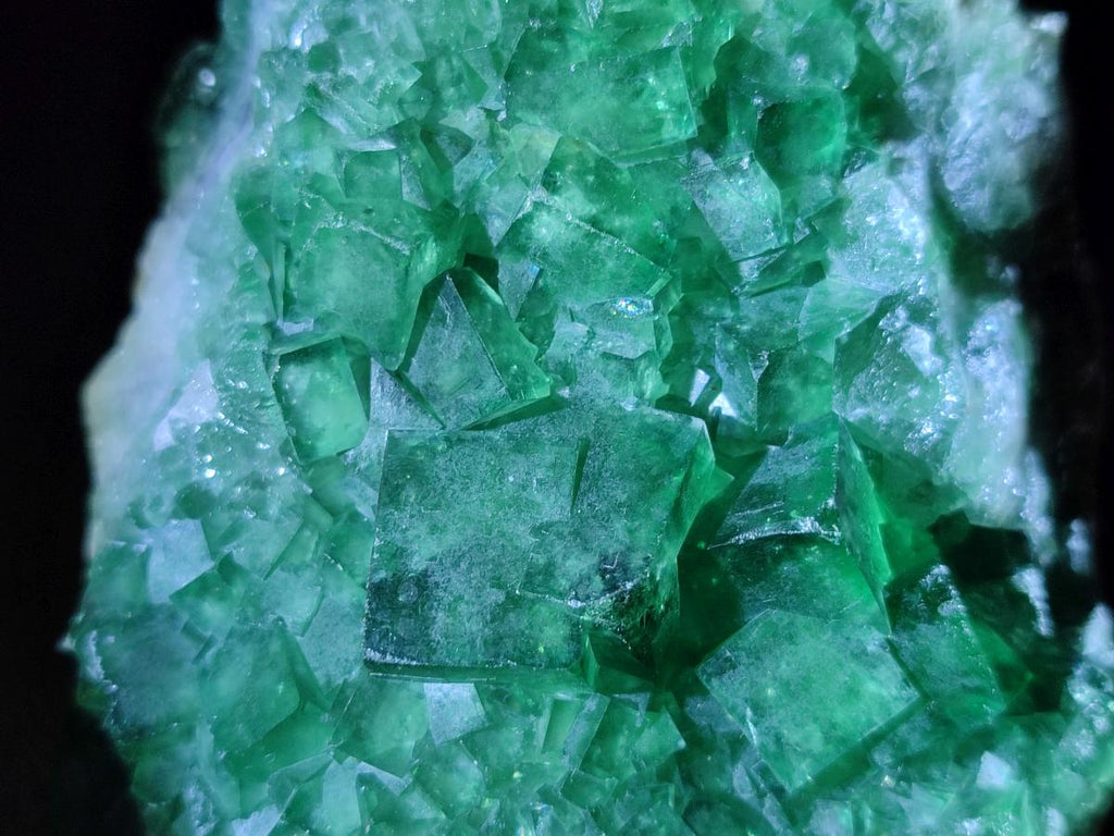 Natural Green Cubic Fluorite Specimens x 2 From Mandrosonoro, Madagascar - Toprock Gemstones and Minerals 