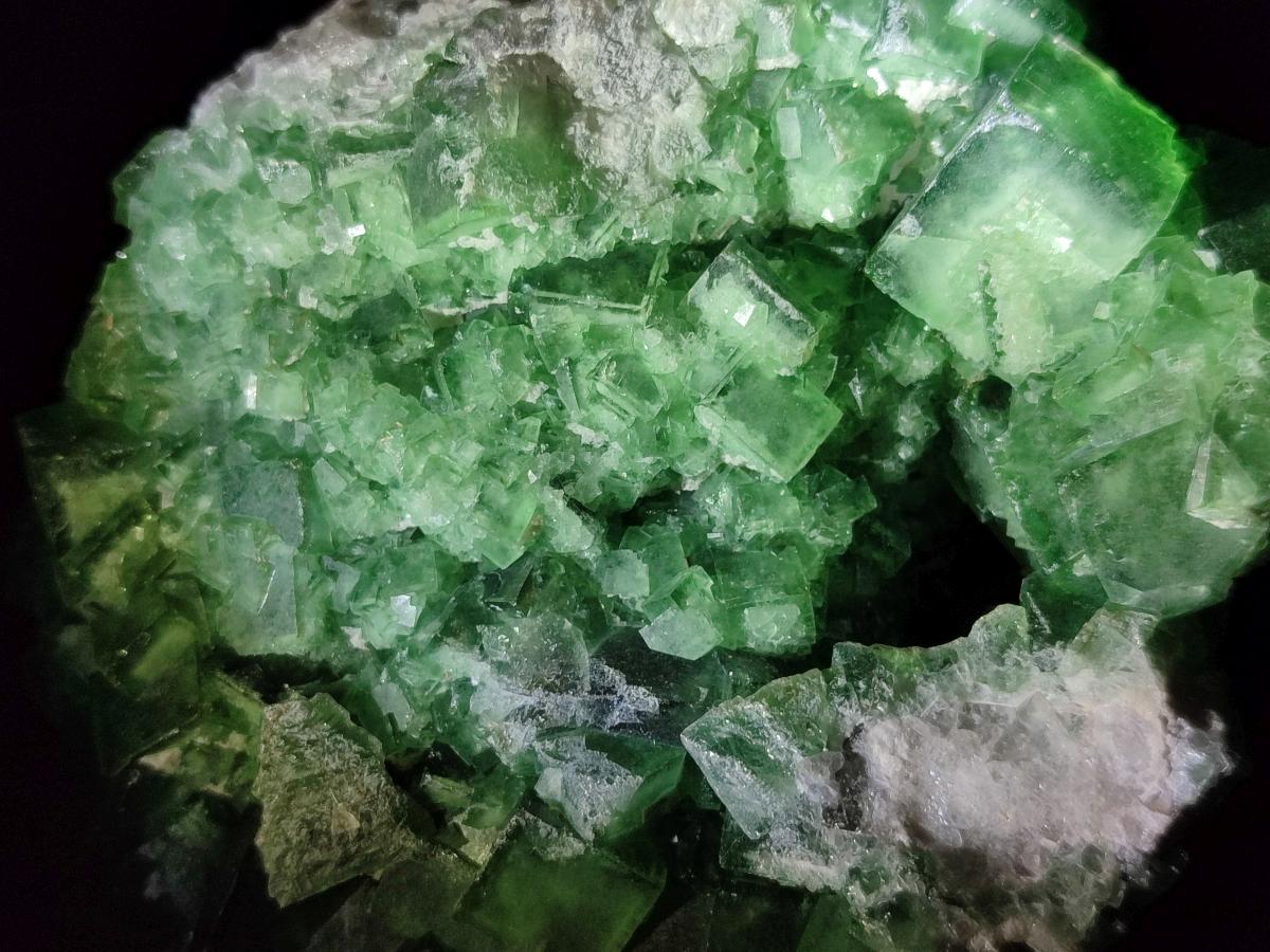 Natural Green Cubic Fluorite Specimens x 2 From Mandrosonoro, Madagascar - Toprock Gemstones and Minerals 
