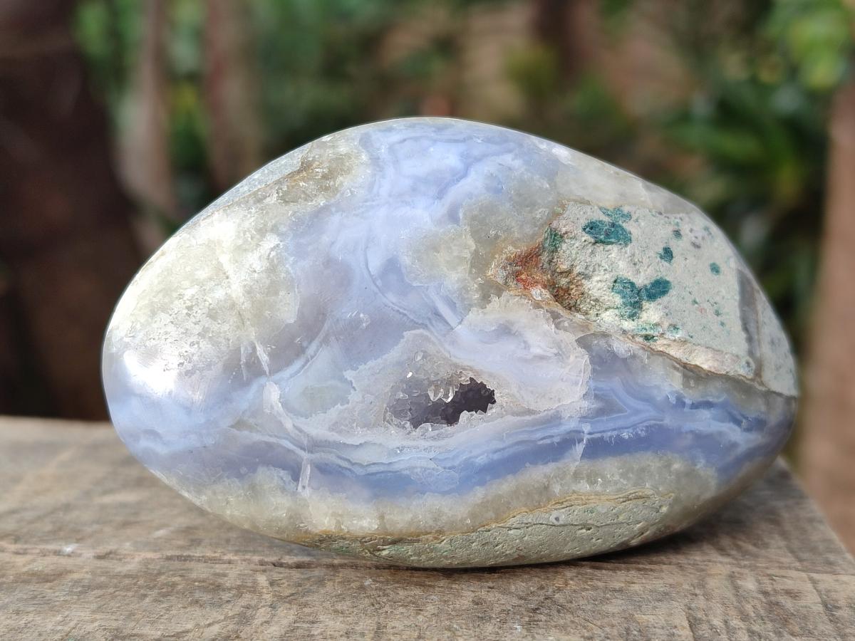 Polished Blue Lace Agate Free Forms x 8 From Nsanje, Malawi - Toprock Gemstones and Minerals 