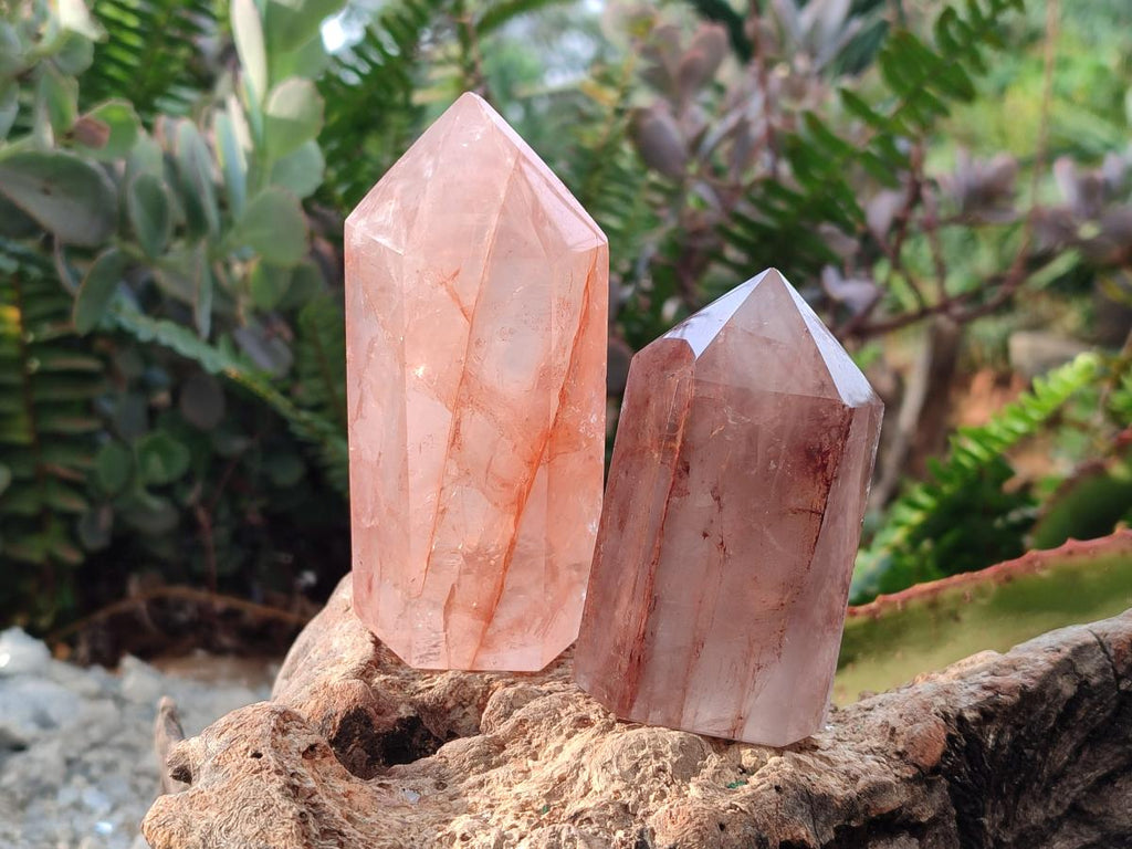 Polished Red Hematoid Quartz Display Crystals x 6 From Madagascar - Toprock Gemstones and Minerals 