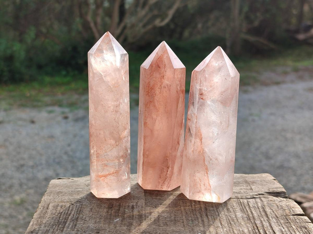Polished Red Hematoid Quartz Display Crystals x 6 From Madagascar - Toprock Gemstones and Minerals 