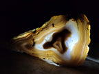 Polished Large Banded Agate Slices with Natural Edging x 6 From Madagascar - Toprock Gemstones and Minerals 