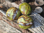 Polished Green Opal Palm Stones x 24 From Betroka, Madagascar - Toprock Gemstones and Minerals 