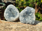 Natural Blue Celestite Geode Specimens x 6 From Sakoany, Madagascar - Toprock Gemstones and Minerals 