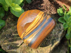 Polished Golden Tigers Eye with Banded Iron Stone Free Forms x 13 From Prieska, South Africa - Toprock Gemstones and Minerals 