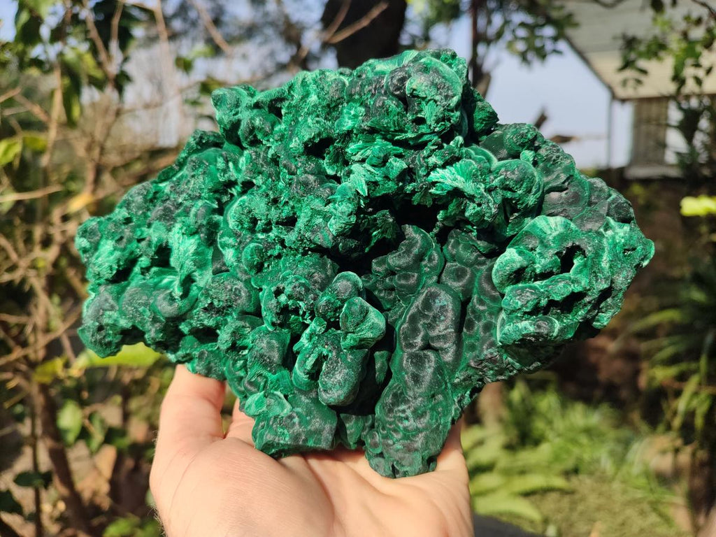 Natural Large Silky Malachite Specimen x 1 From Kasompe, Congo - Toprock Gemstones and Minerals 