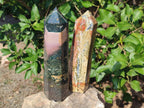 Polished Ocean Jasper Towers x 2 From Northwest Coast, Madagascar - Toprock Gemstones and Minerals 