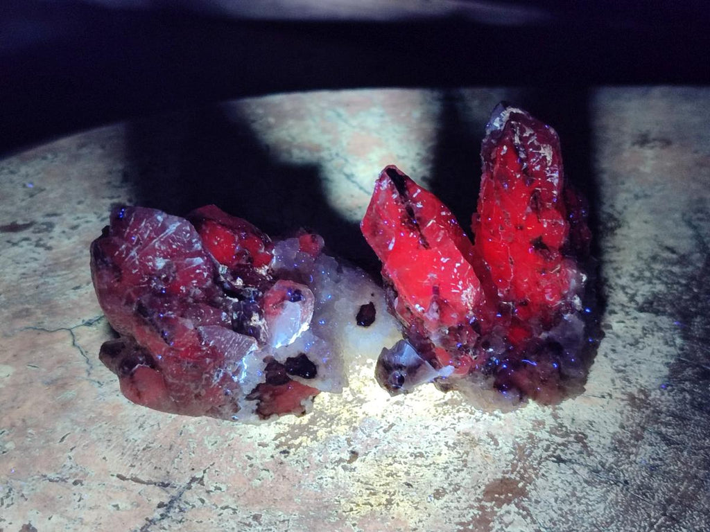 Natural Drusy Quartz Coated Calcite Crystal and Cluster Specimens x 12 From Albert's Mountain, Lesotho - Toprock Gemstones and Minerals 