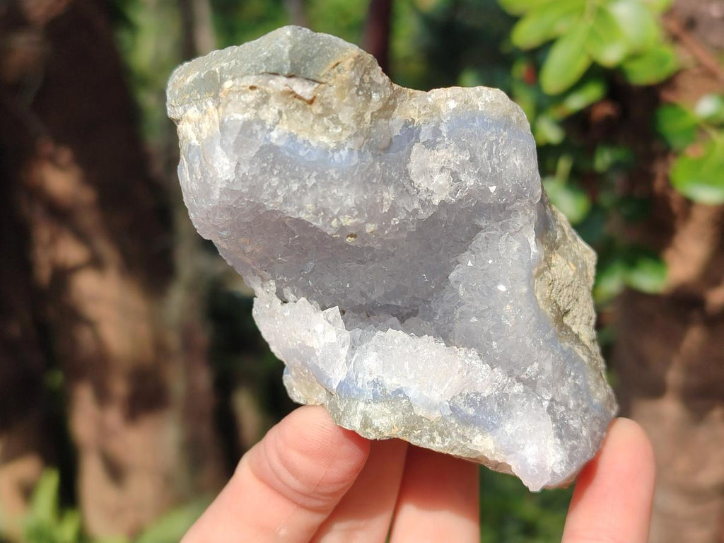 Natural Blue Lace Agate Geode Specimens x 6 From Nsanje, Malawi - Toprock Gemstones and Minerals 