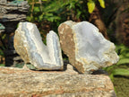 Natural Blue Lace Agate Geode Specimens x 6 From Nsanje, Malawi - Toprock Gemstones and Minerals 