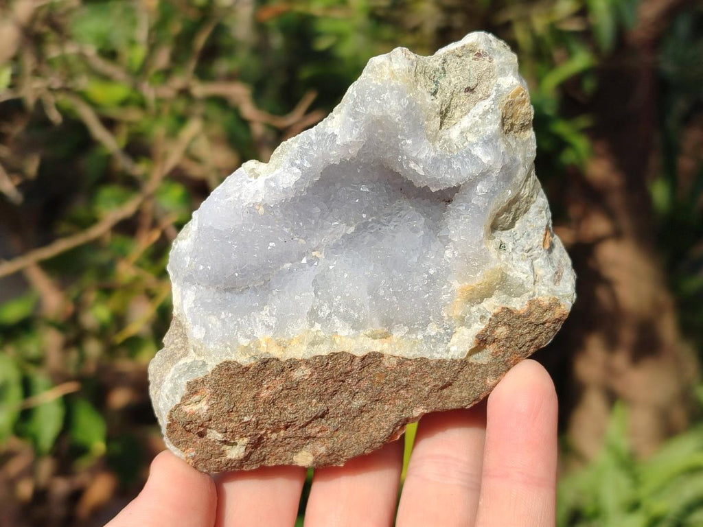 Natural Blue Lace Agate Geode Specimens x 6 From Nsanje, Malawi - Toprock Gemstones and Minerals 