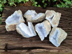 Natural Blue Lace Agate Geode Specimens x 6 From Nsanje, Malawi - Toprock Gemstones and Minerals 