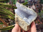 Natural Blue Lace Agate Geode Specimens x 6 From Nsanje, Malawi - Toprock Gemstones and Minerals 